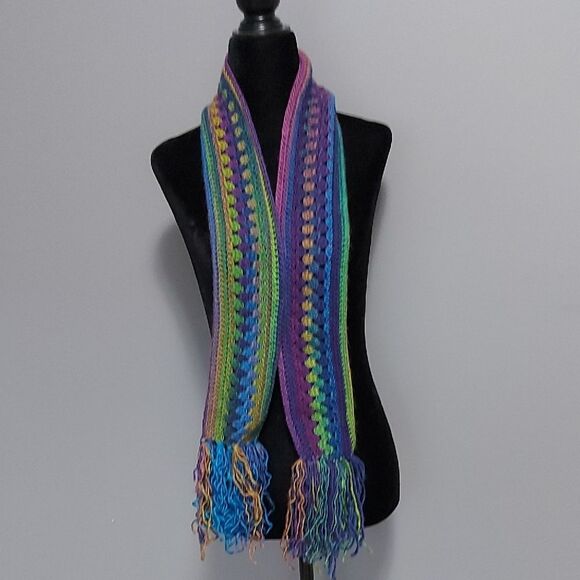 Mermaid Colorful Crochet Scarf - Picture 1 of 3